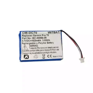 Battery for Garmin 361-00056-07,361-00056-09