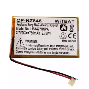 Battery for SONY LIS1374HNPA,NWZ-A845 NW-S639
