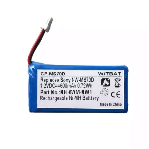Battery for SONY Walkman NW-MS70D,NW-MS90D,NH-6WM-NW1