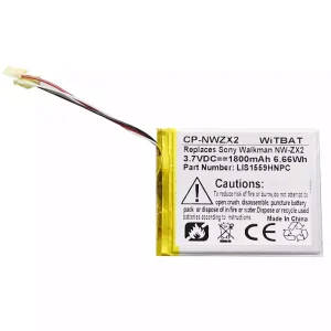 Battery for SONY NW-ZX2,LIS1559HNPC