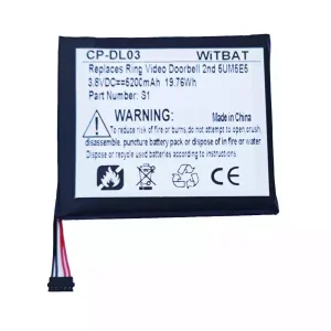 Battery for Ring Video Doorbell 2nd,5UM5E5